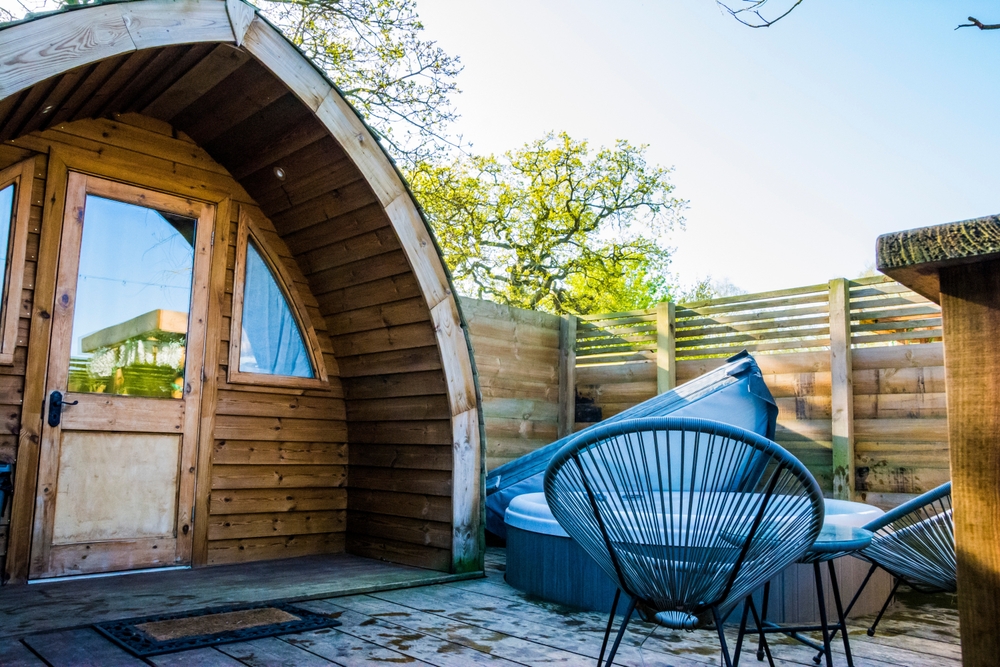 A hotel outdoor space