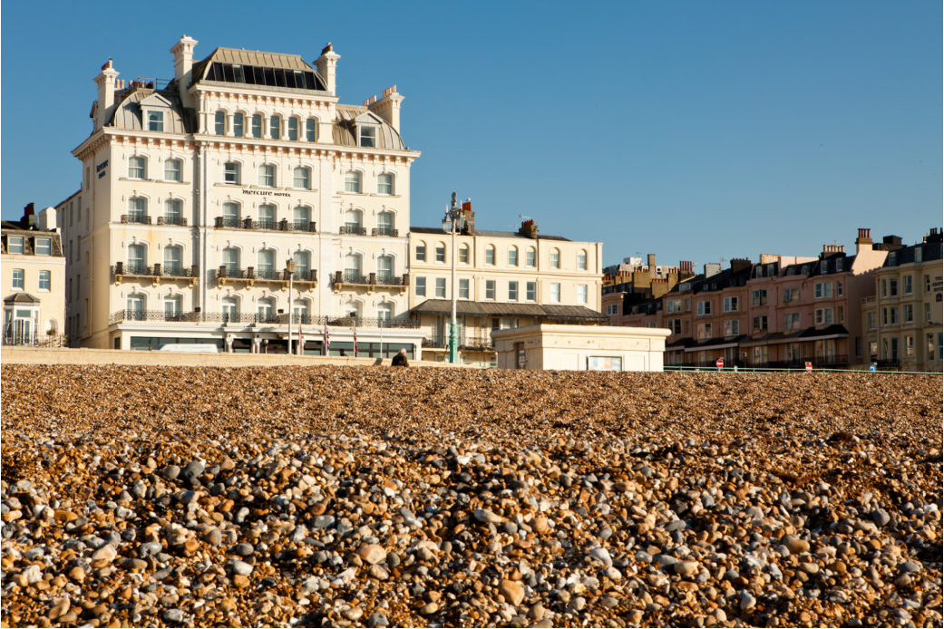 A coastal hotel beside the beach